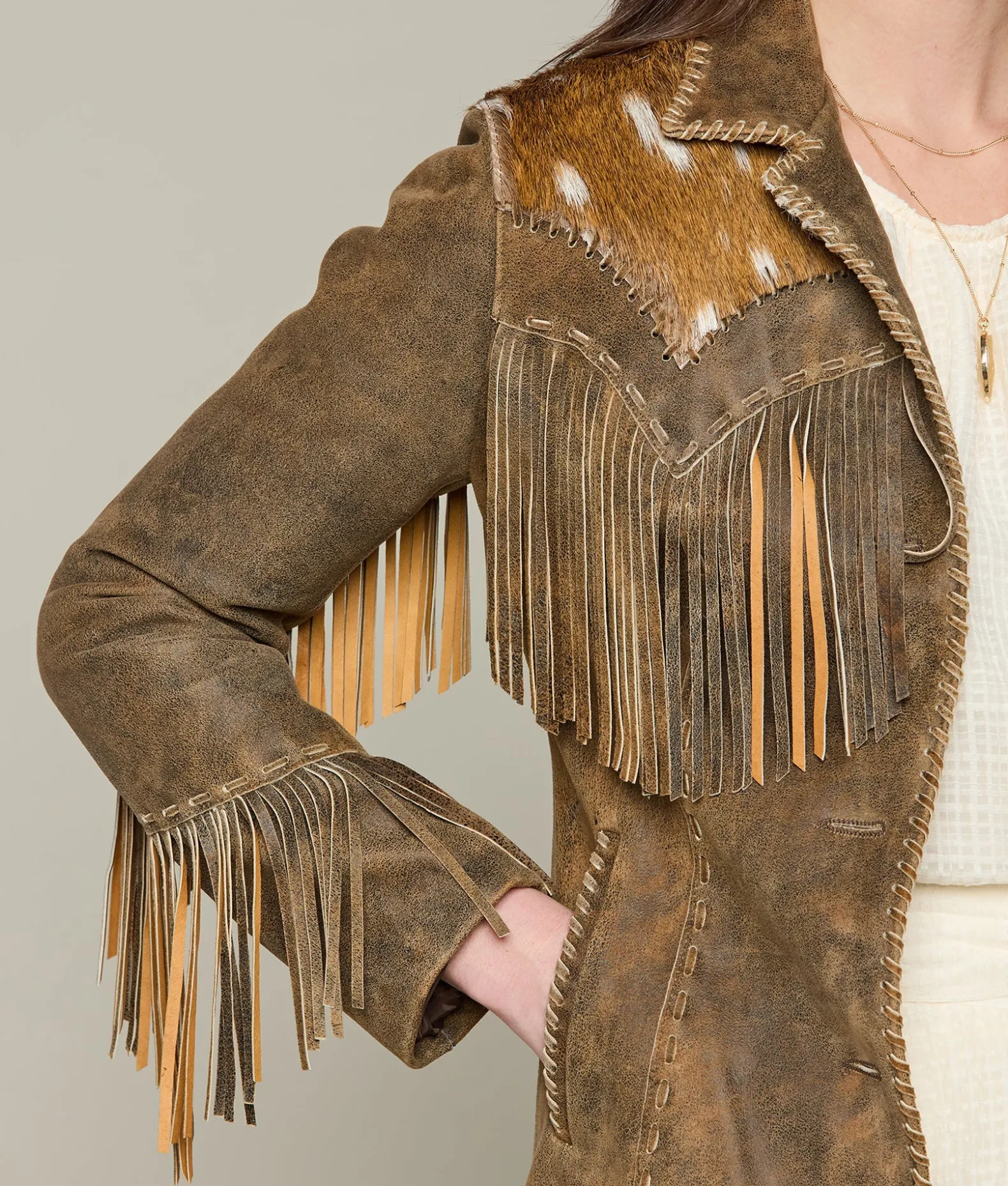 Women Lucchese Outerwear*Axis Fringe Jacket