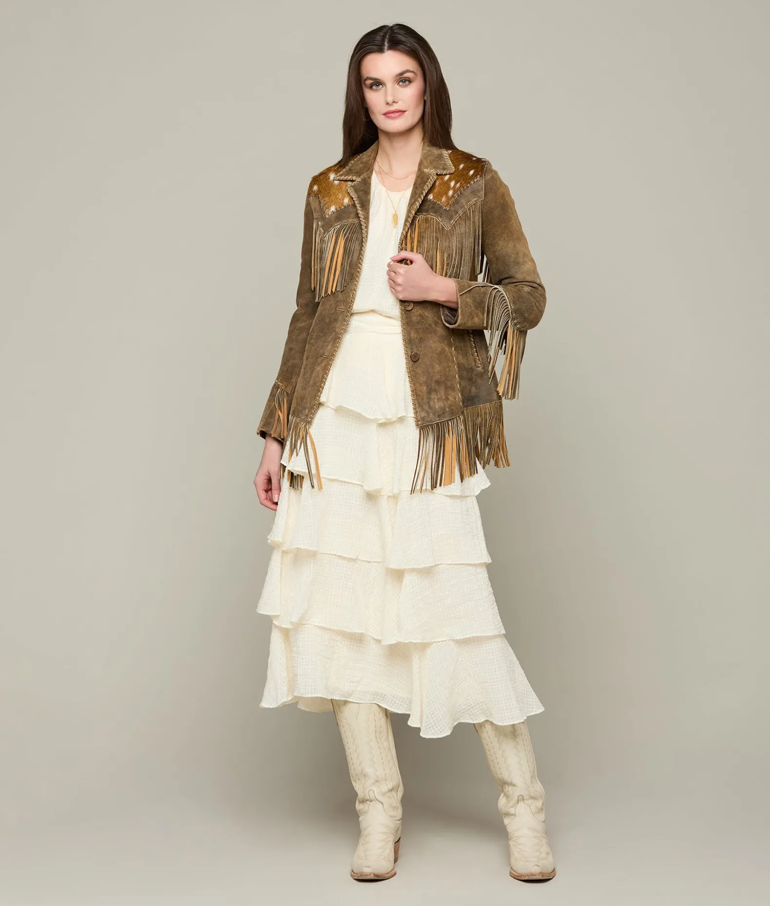 Women Lucchese Outerwear*Axis Fringe Jacket