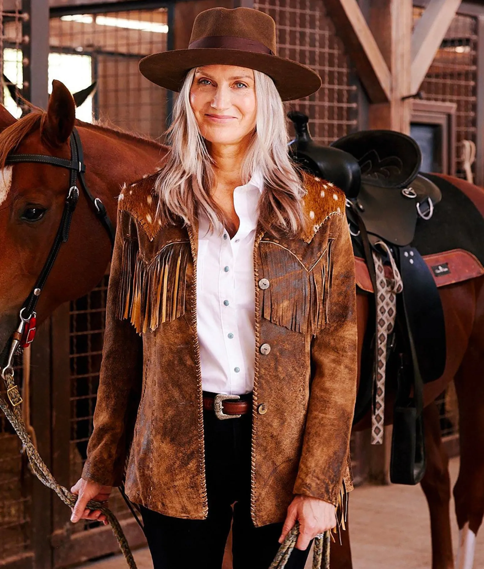 Women Lucchese Outerwear*Axis Fringe Jacket