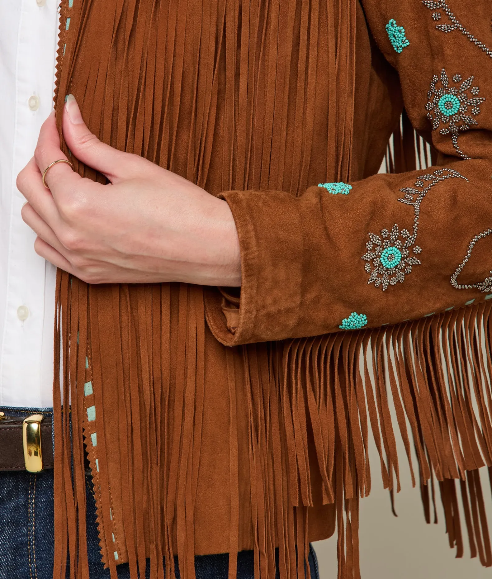 Women Lucchese Outerwear*Beaded Fringe Jacket