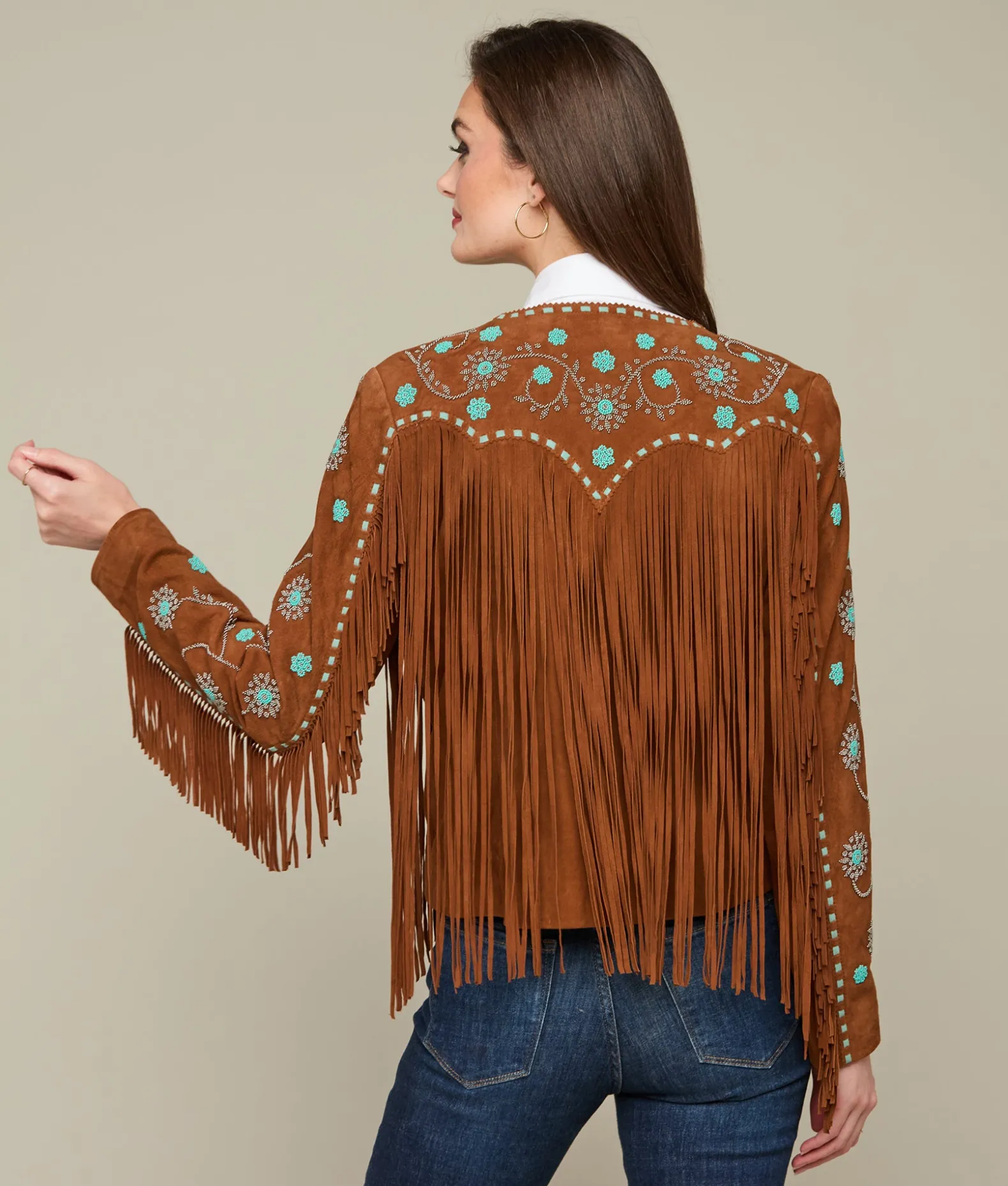 Women Lucchese Outerwear*Beaded Fringe Jacket