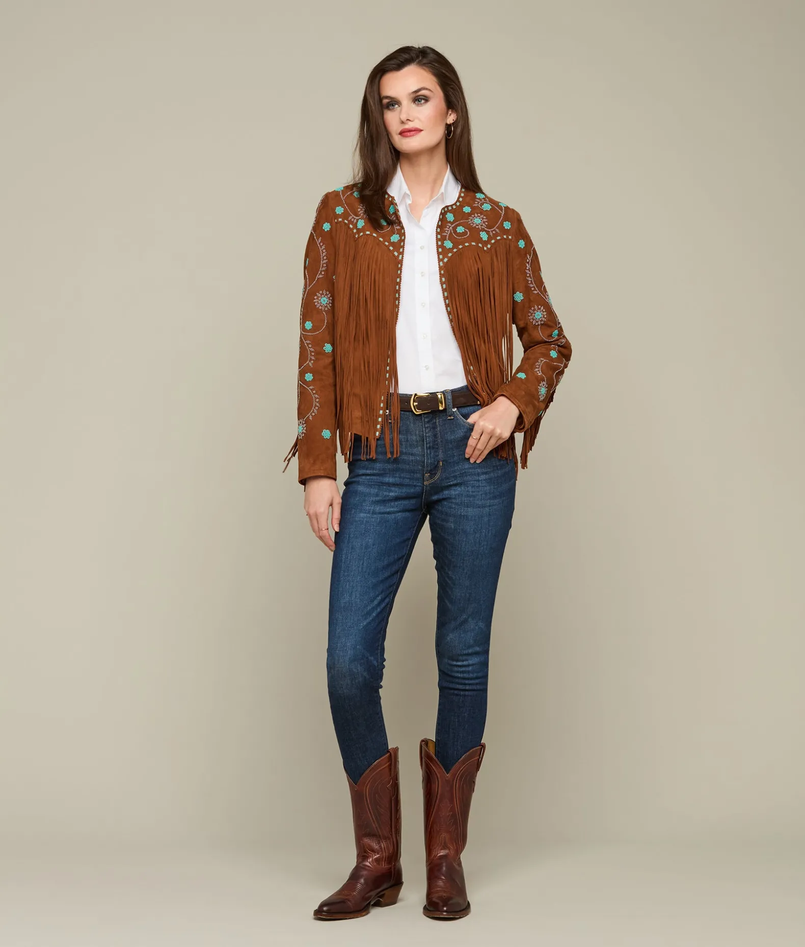 Women Lucchese Outerwear*Beaded Fringe Jacket