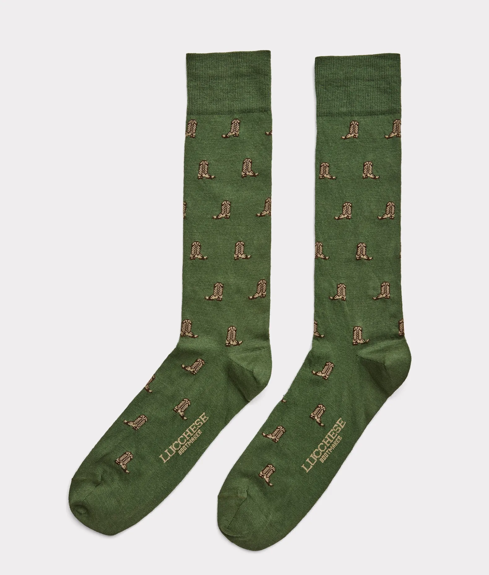Lucchese Socks*Boot Print Dress Socks