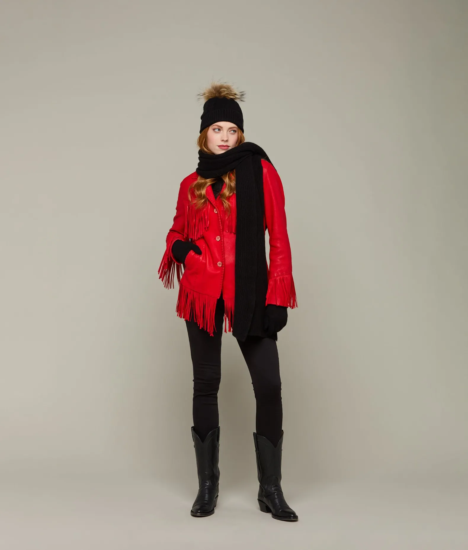 Women Lucchese Gloves*Cashmere Tech Gloves