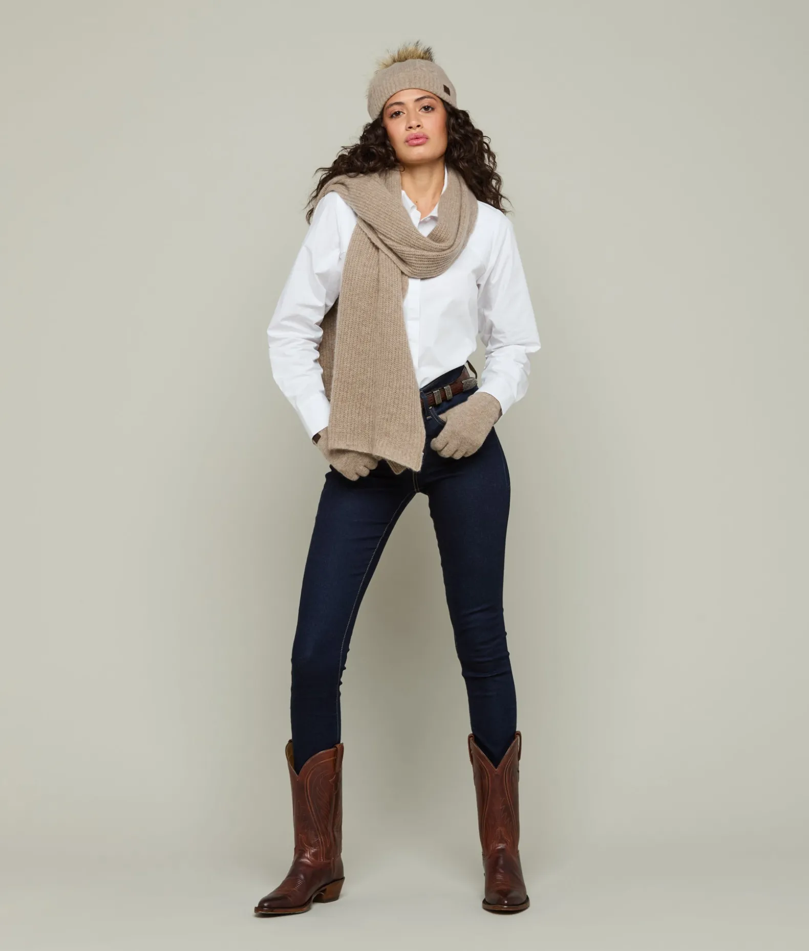 Women Lucchese Gloves*Cashmere Tech Gloves