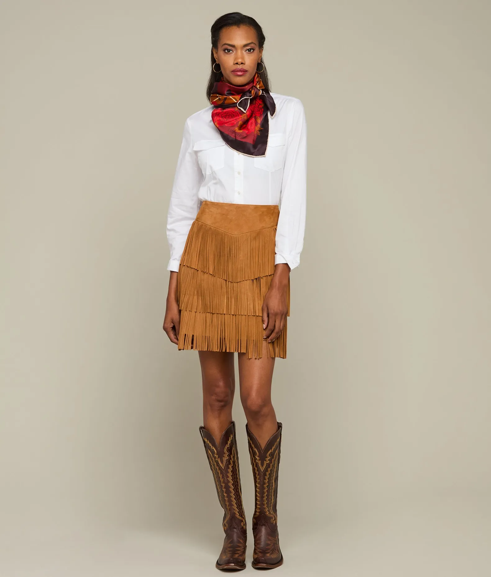Women Lucchese Scarves*Cavalry Rose Scarf