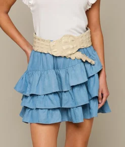 Women Lucchese Bottoms*Cora Diagonal Ruffle Skirt