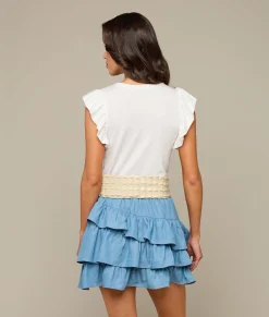 Women Lucchese Bottoms*Cora Diagonal Ruffle Skirt