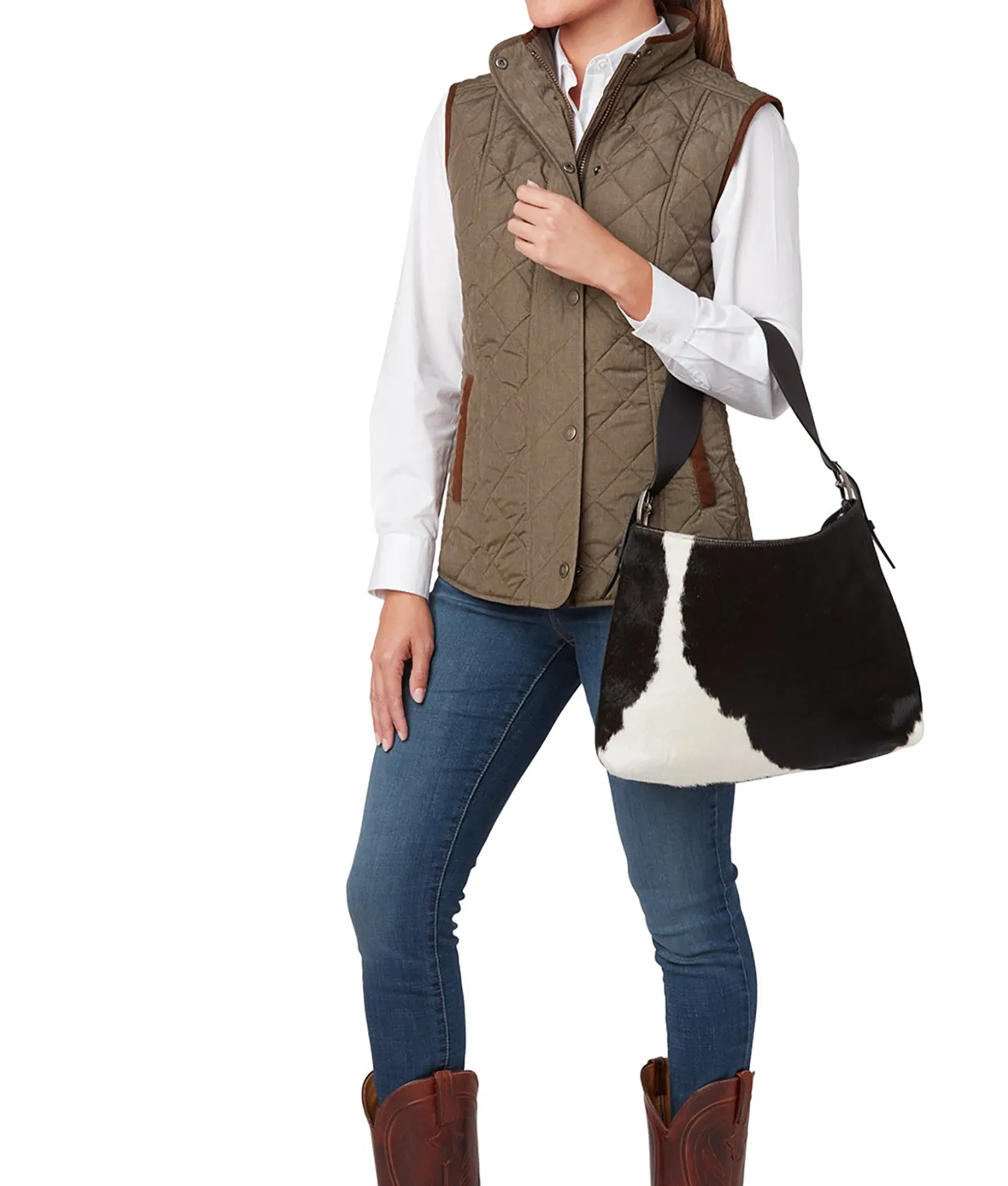 Women Lucchese Handbags*Cowprint Hobo Bag