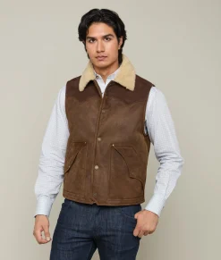Lucchese Outerwear*Dustin Yoked Shearling Vest