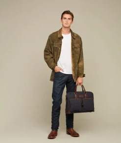 Lucchese Travel*Everyday Waxed Canvas Briefcase