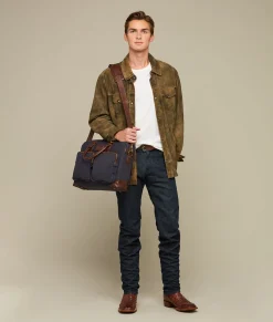 Lucchese Travel*Everyday Waxed Canvas Briefcase