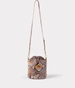 Women Lucchese Handbags*Fallon Exotic Bucket Bag