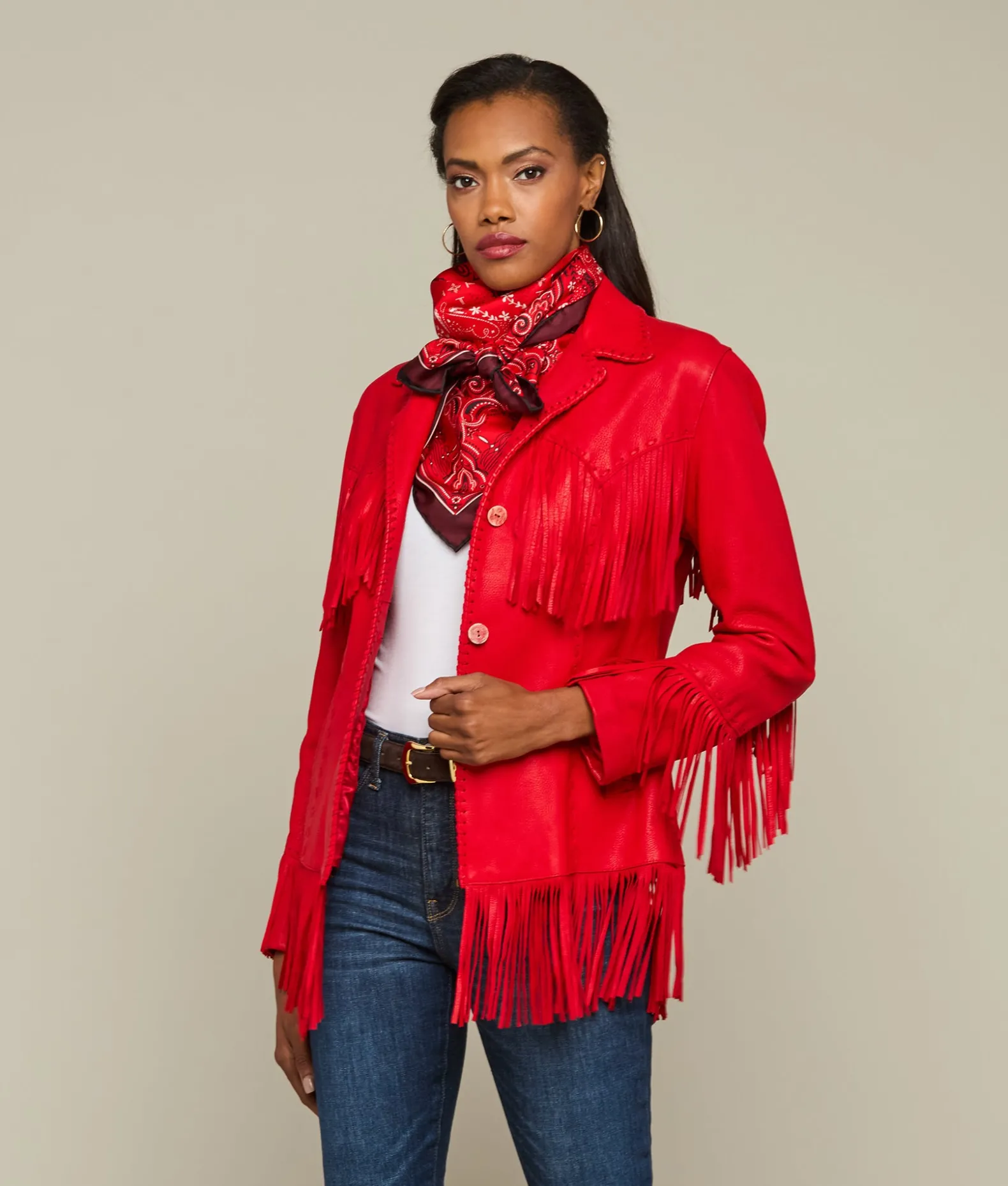 Women Lucchese Outerwear*Fringe Jacket