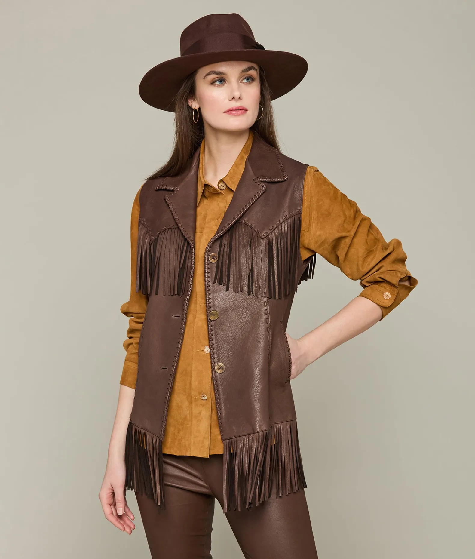 Women Lucchese Outerwear*Fringe Vest