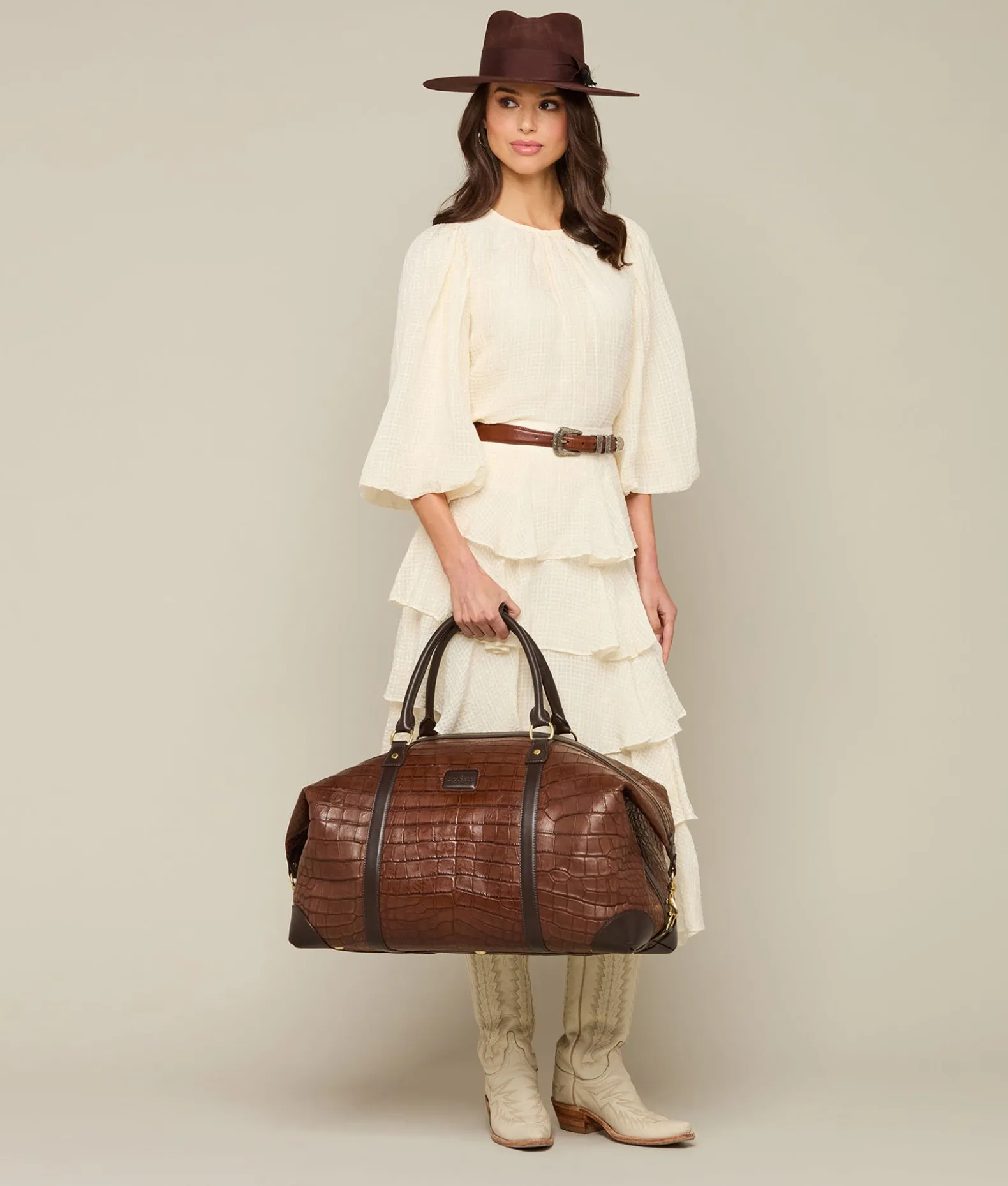 Women Lucchese Travel|Travel*Giant Gator Duffle – Large