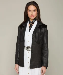 Women Lucchese Outerwear*Hair-On Yoke Fringe Jacket