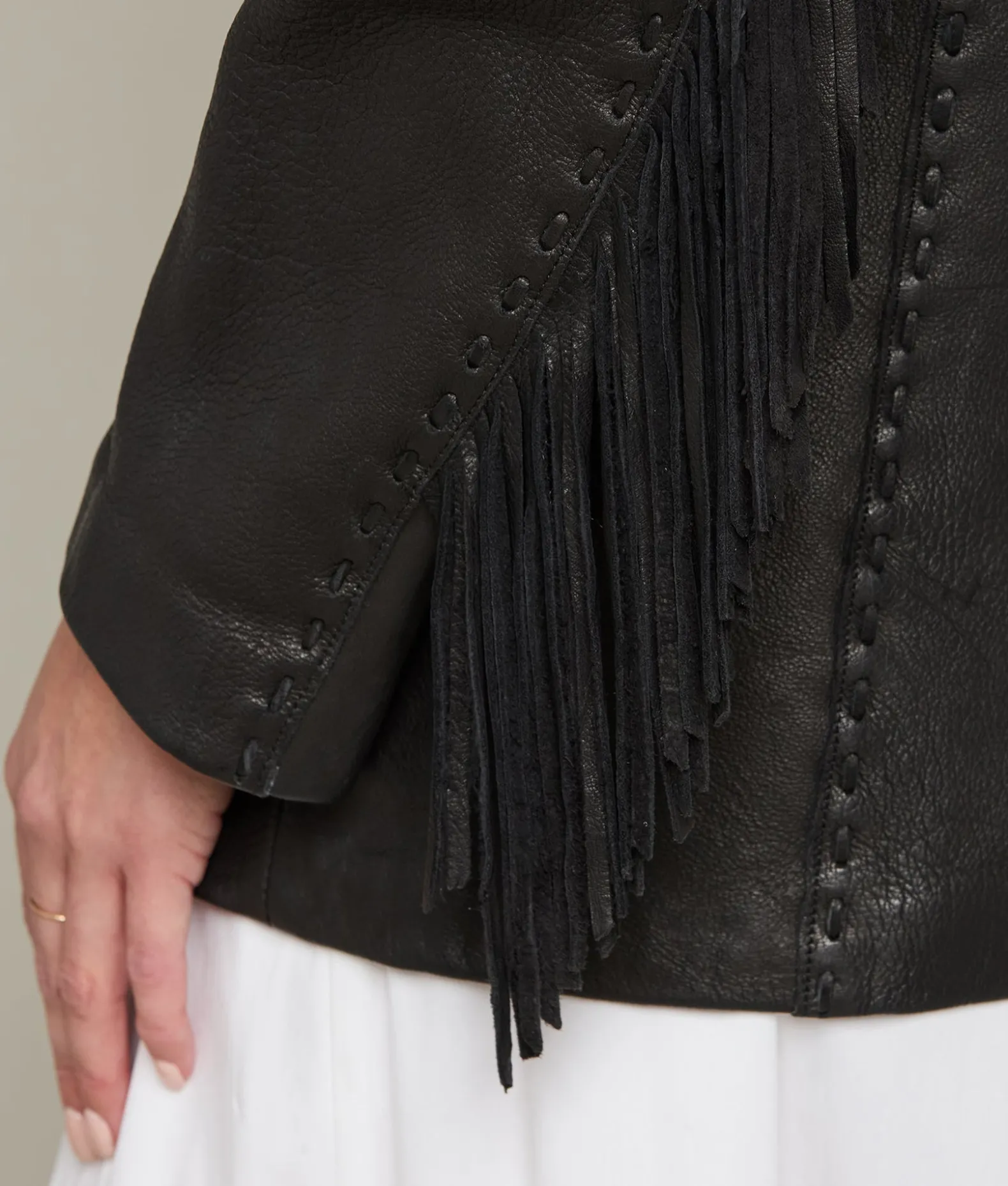 Women Lucchese Outerwear*Hair-On Yoke Fringe Jacket