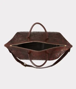Women Lucchese Travel|Travel*Hand-Tooled Duffle