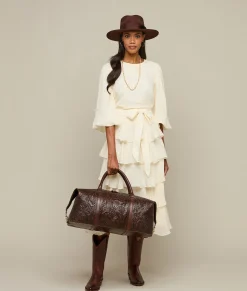 Women Lucchese Travel|Travel*Hand-Tooled Duffle