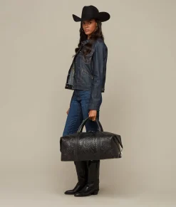Women Lucchese Travel|Travel*Hand-Tooled Duffle