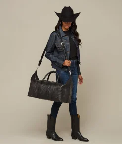 Women Lucchese Travel|Travel*Hand-Tooled Duffle