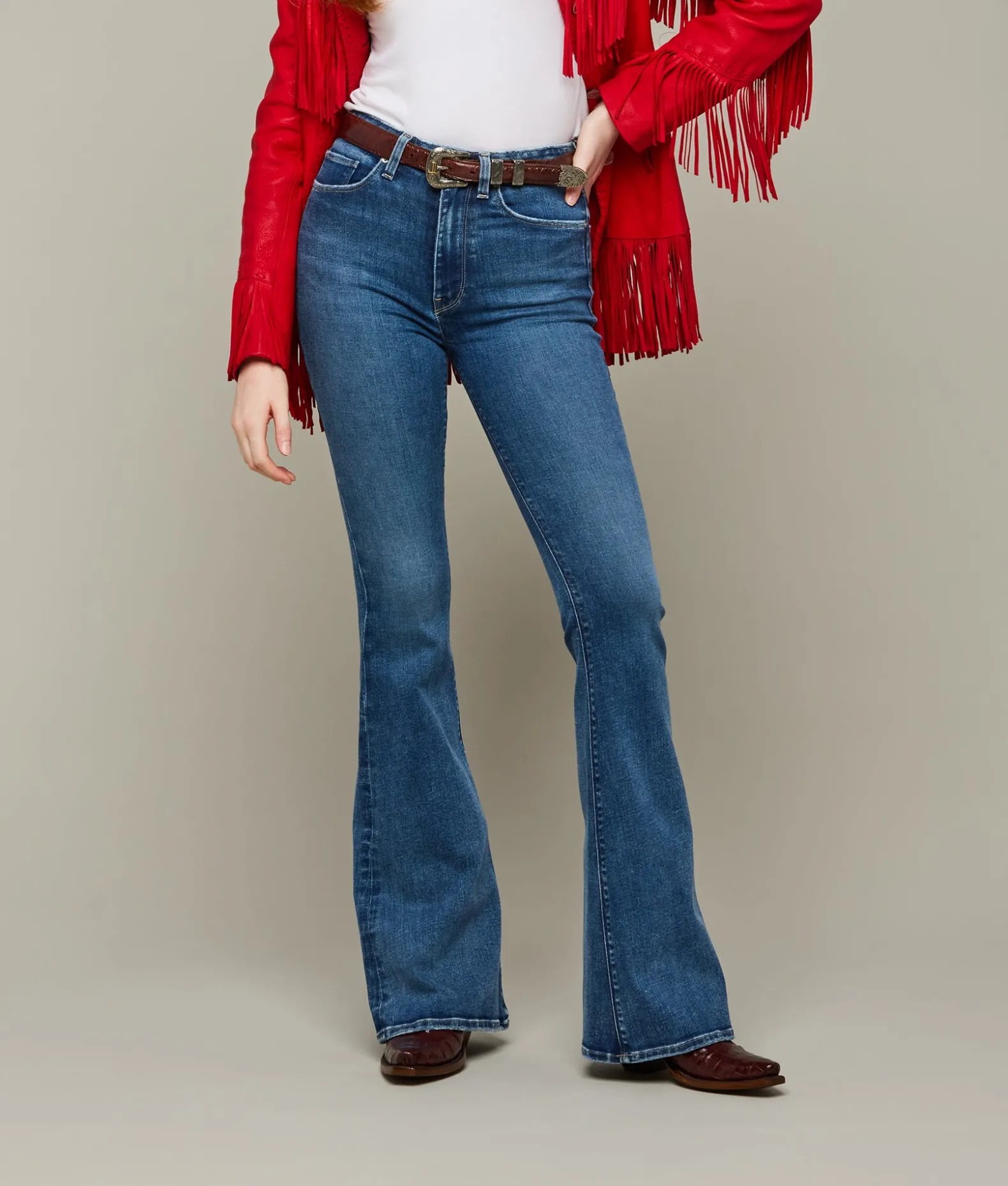 Women Lucchese Bottoms*Holly High-Rise Flare Jean