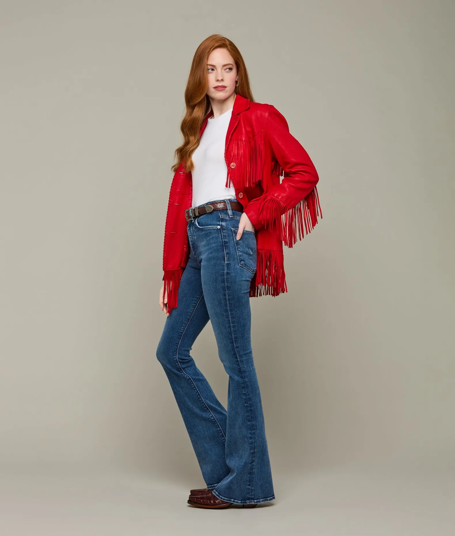 Women Lucchese Bottoms*Holly High-Rise Flare Jean