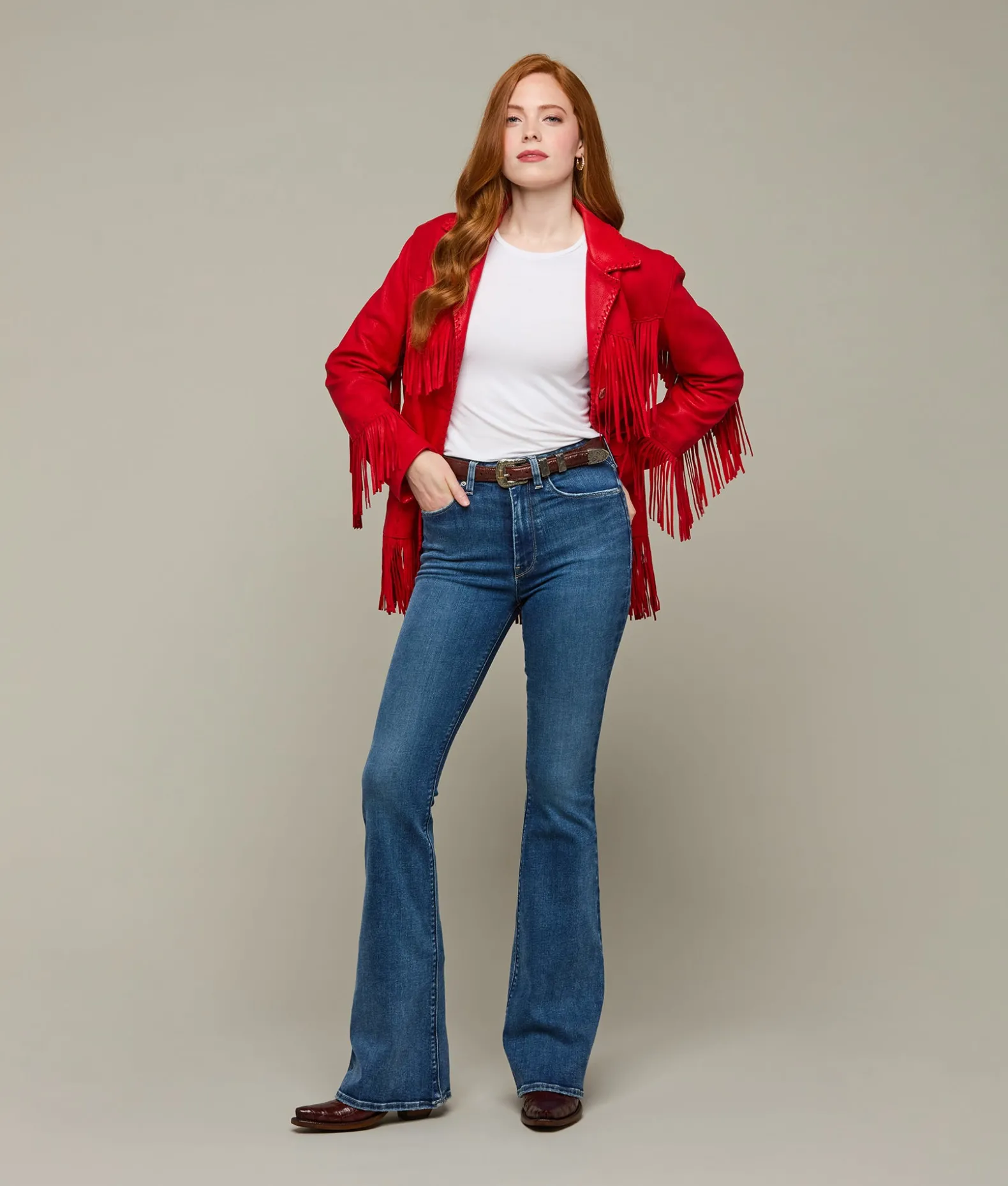 Women Lucchese Bottoms*Holly High-Rise Flare Jean