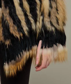 Women Lucchese Furs|Outerwear*Knitted Raccoon Fringe Jacket
