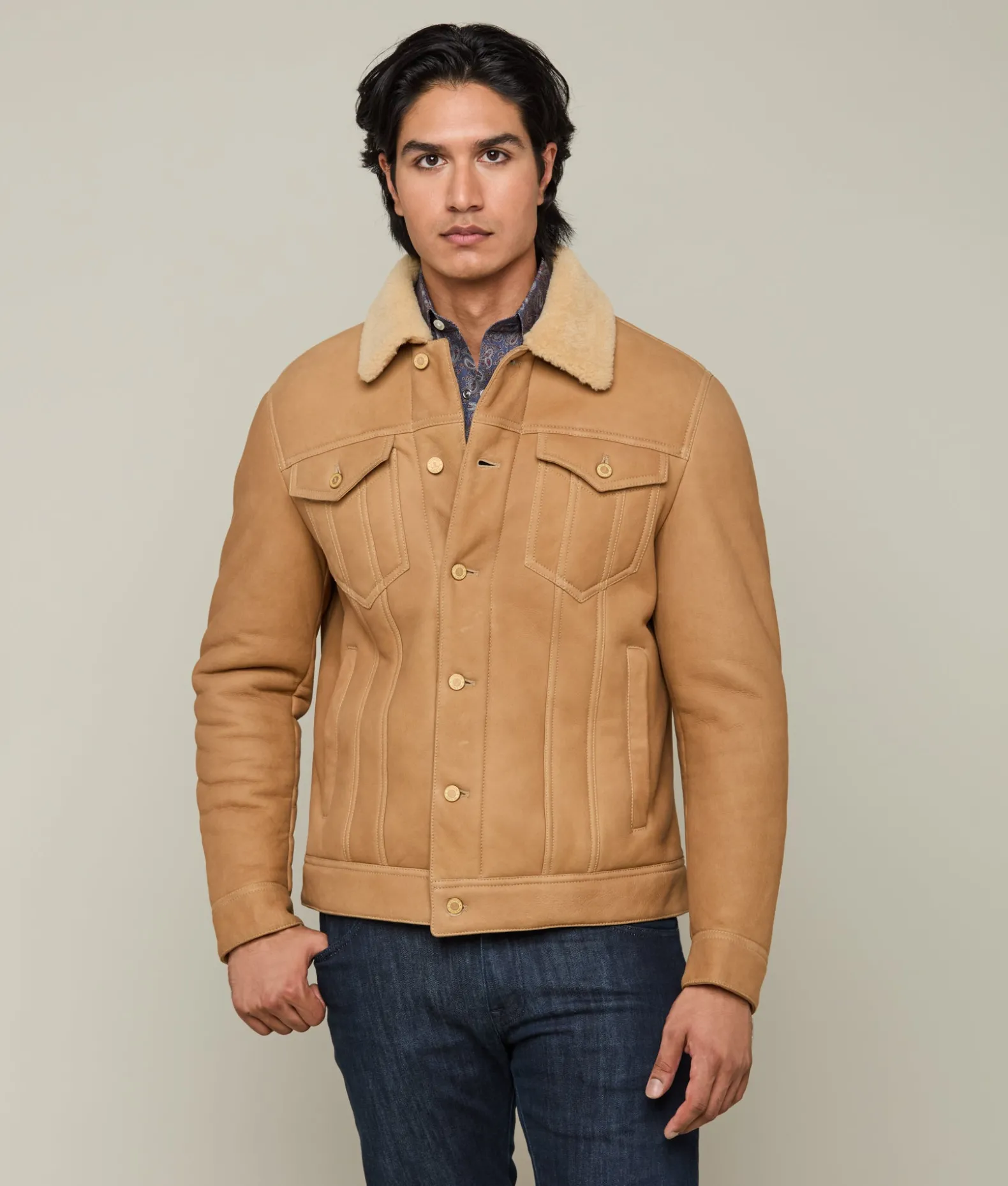 Lucchese Outerwear*Kyle Shearling Trucker Jacket