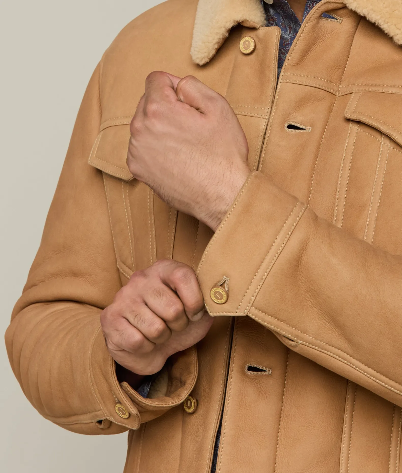 Lucchese Outerwear*Kyle Shearling Trucker Jacket