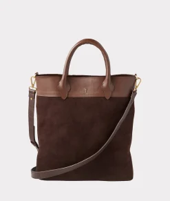 Women Lucchese Handbags*Large Lola Suede Shopper