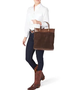 Women Lucchese Handbags*Large Lola Suede Shopper