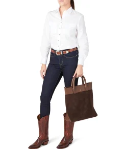 Women Lucchese Handbags*Large Lola Suede Shopper
