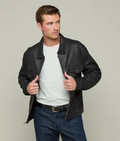 Lucchese Outerwear*Leather Trucker Jacket