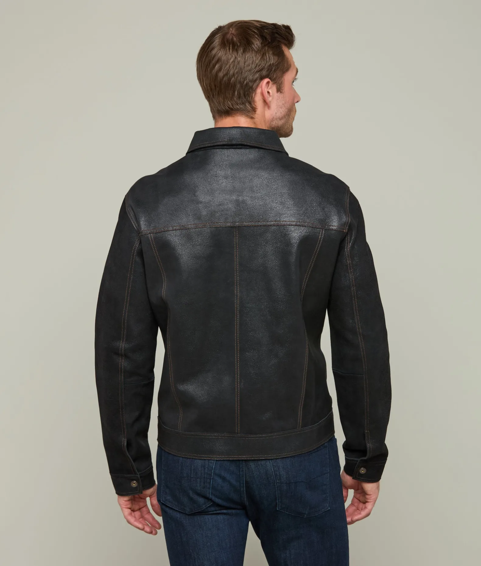 Lucchese Outerwear*Leather Trucker Jacket