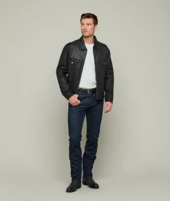 Lucchese Outerwear*Leather Trucker Jacket