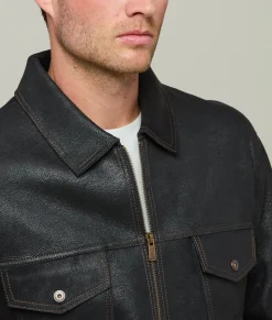 Lucchese Outerwear*Leather Trucker Jacket