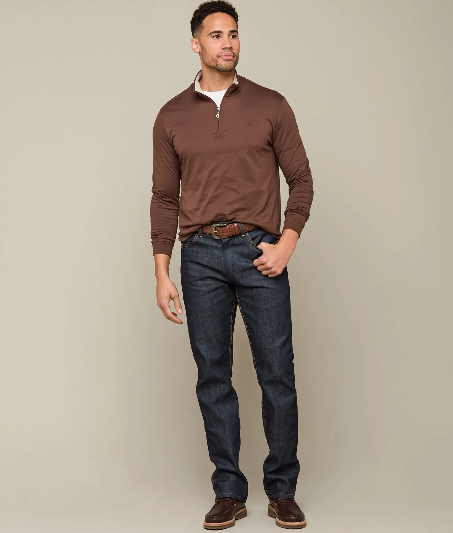 Lucchese Outerwear*Pima Cotton Quarter Zip