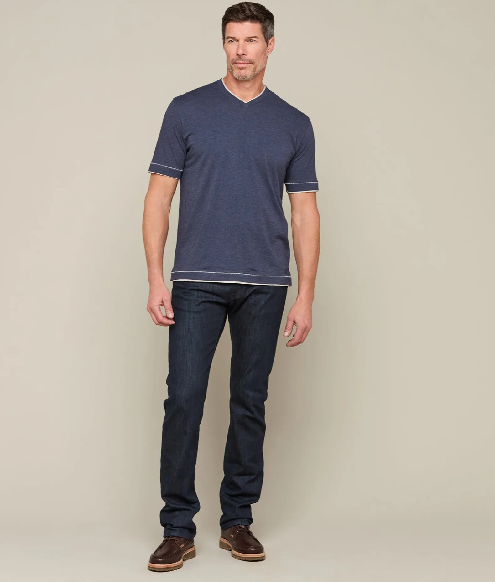 Lucchese Tops*Pima Cotton V-Neck