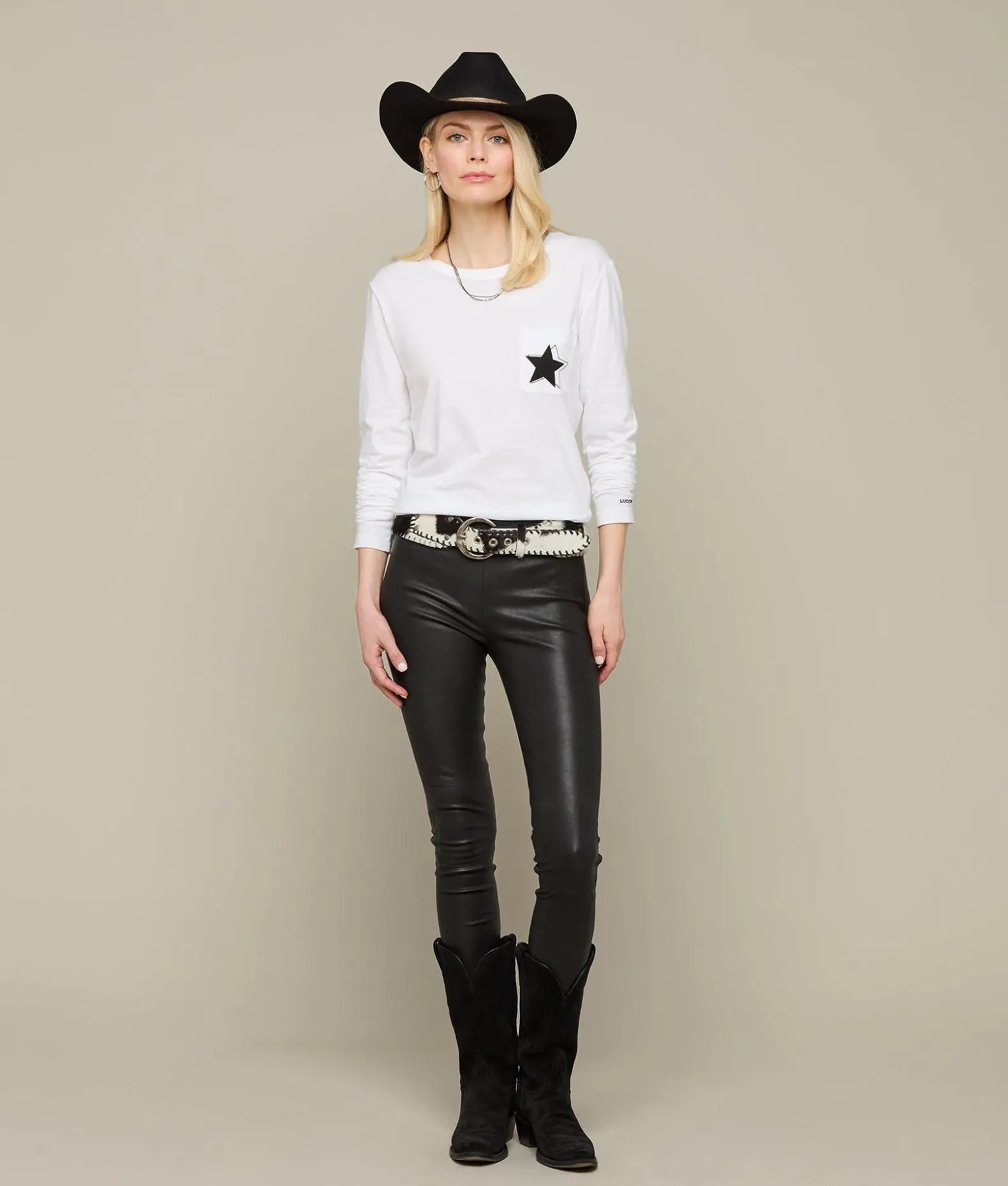 Women Lucchese Tops*Star Pocket Tee