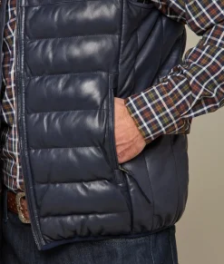 Lucchese Outerwear*Men's Leather Puffer Vest