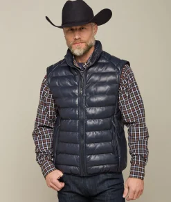 Lucchese Outerwear*Men's Leather Puffer Vest