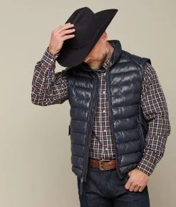 Lucchese Outerwear*Men's Leather Puffer Vest