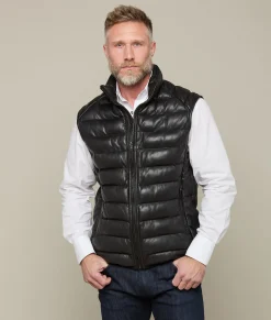 Lucchese Outerwear*Men's Leather Puffer Vest