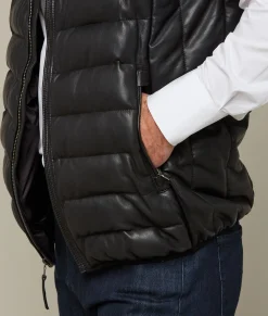 Lucchese Outerwear*Men's Leather Puffer Vest