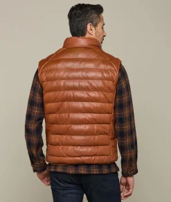 Lucchese Outerwear*Men's Leather Puffer Vest