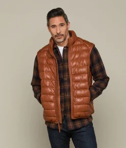 Lucchese Outerwear*Men's Leather Puffer Vest