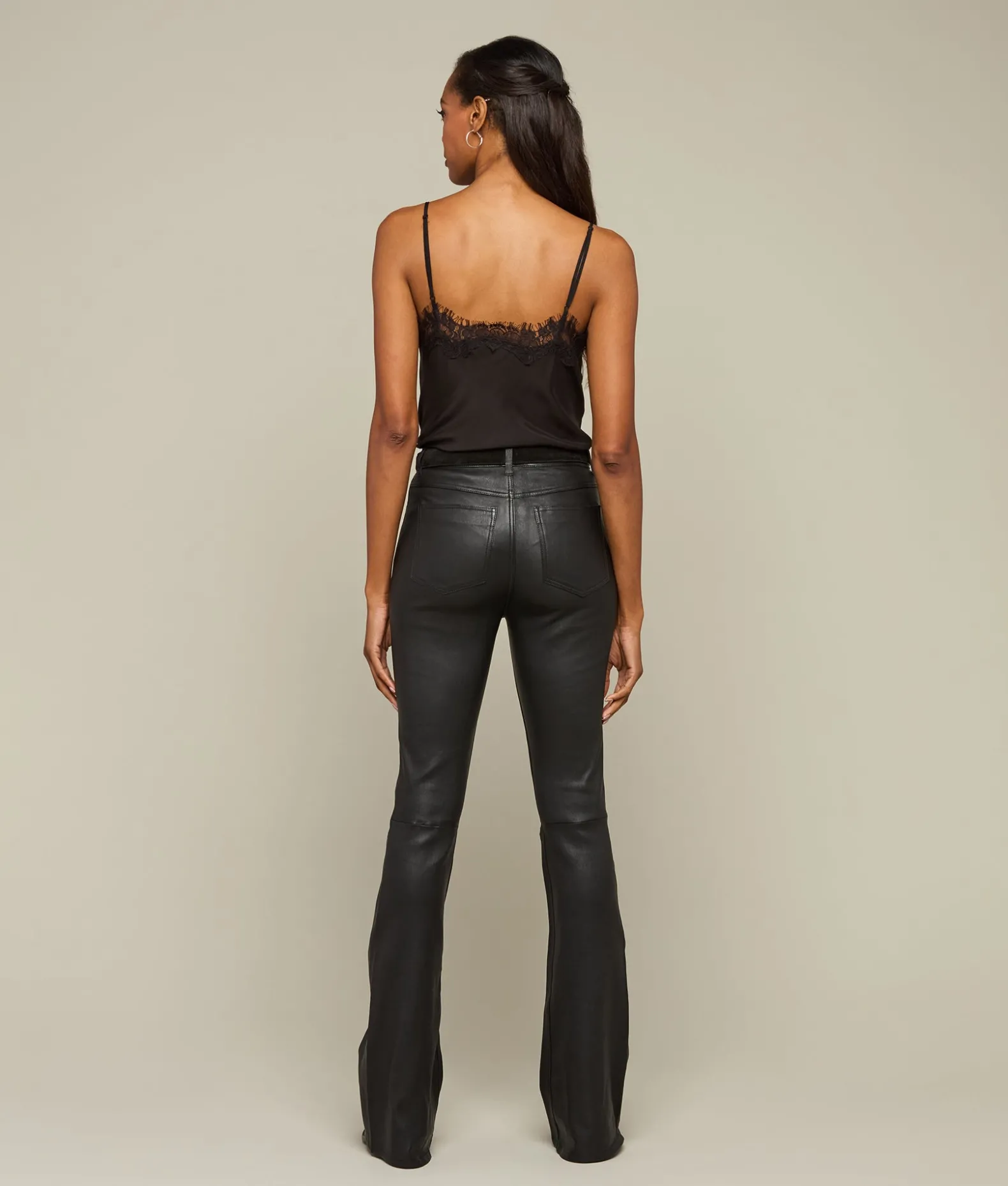 Women Lucchese Bottoms*Micro Flare Leather Leggings
